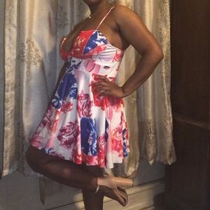 Floral Flare mini dress